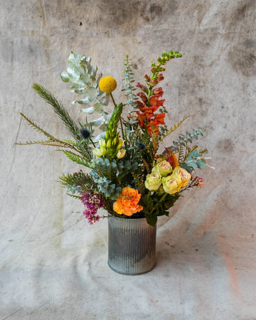 Late to the party but right on time., Arrangement Delivery, The Unlikely Florist